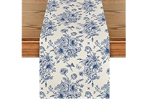 Artoid Mode Blue Floral Table Runner