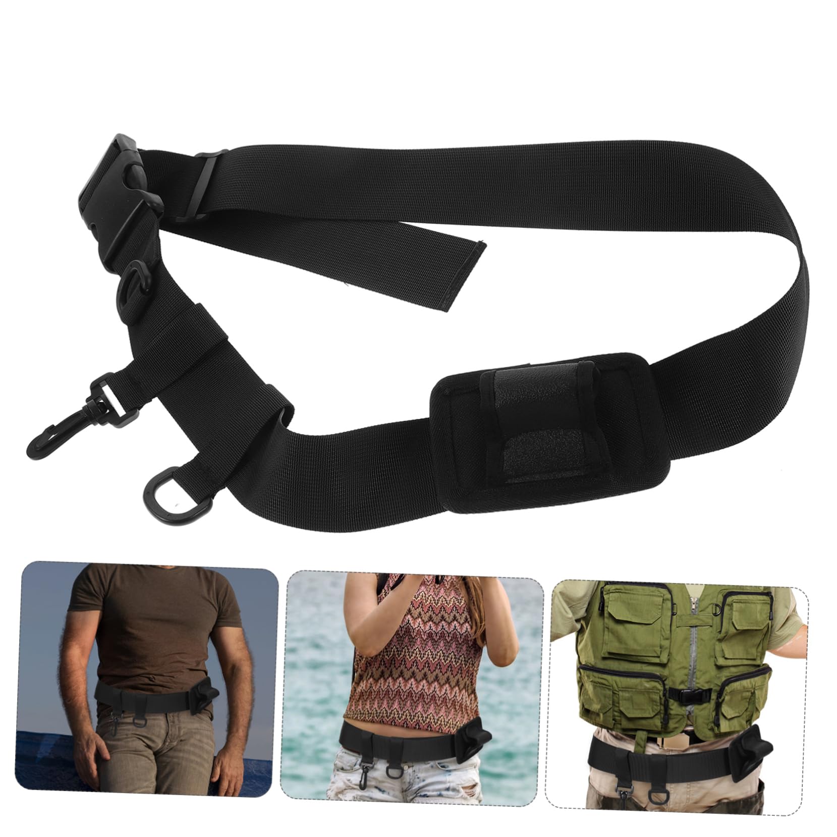 KOMBIUDA Fishing Rod Accessories Fishing Pole Belt Holder and Comfortable Waist Strap for Outdoor Fishing Trips