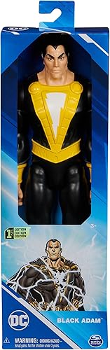 Miniatura 2 de DC Comics, figura de acción de Black Adam con capa, de 12 pulgadas, fácil de posar, juguetes coleccionables de superhéroes para niños y niñas, de 3