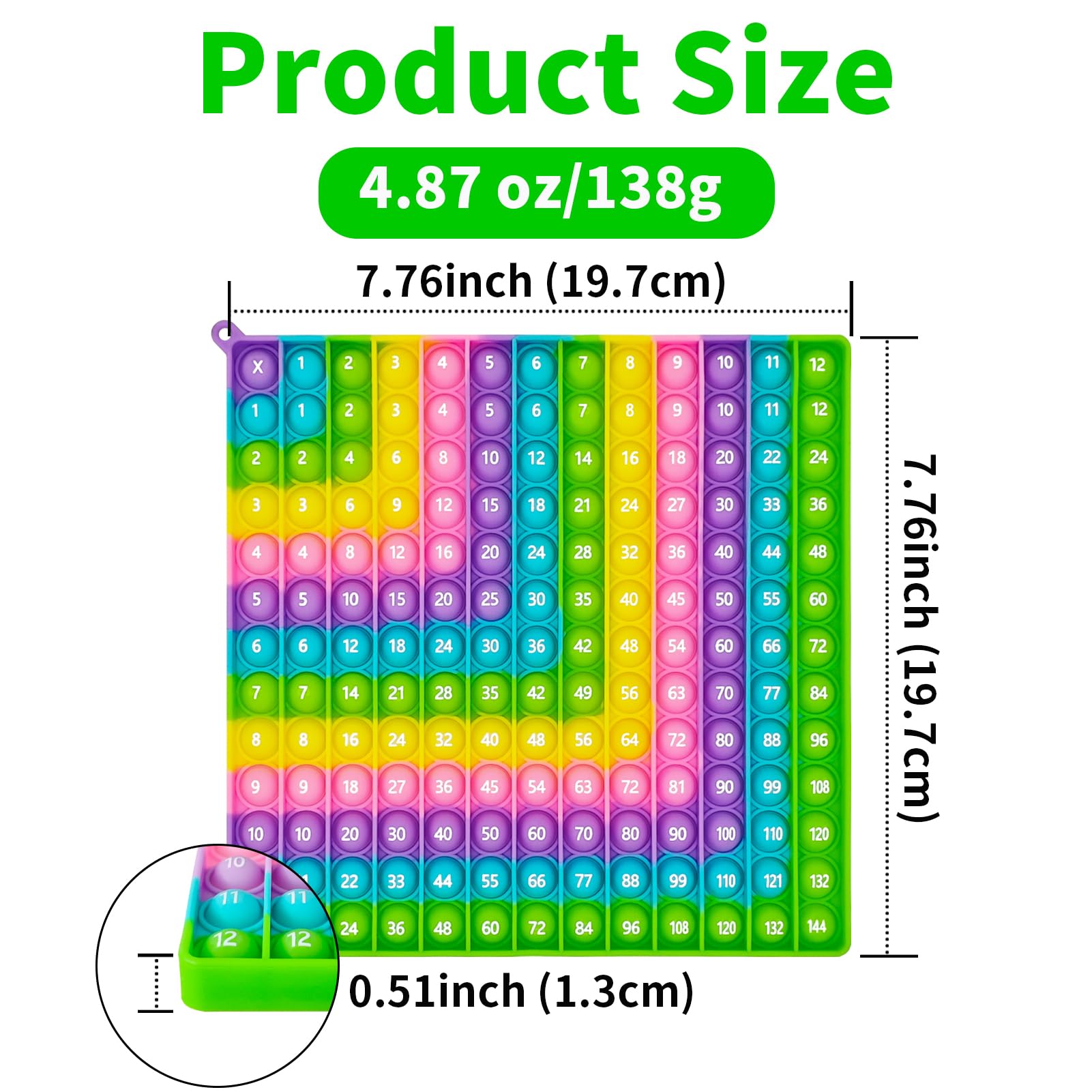 Times Table Learning Tool Fidget Multiplication Chart - Multiplication ...