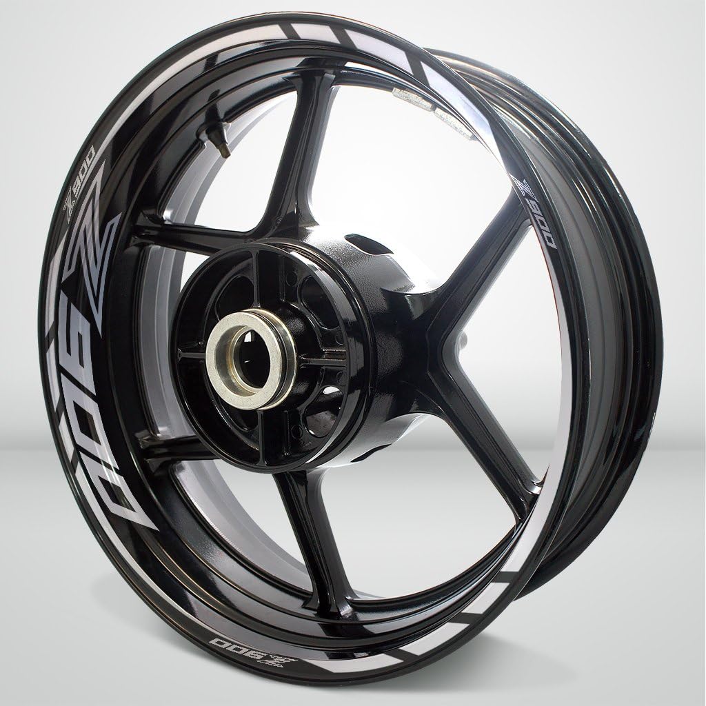 Reflective Silver Motorcycle Rim Wheel Decal Accessory Sticker Compatible With Kawasaki Z900