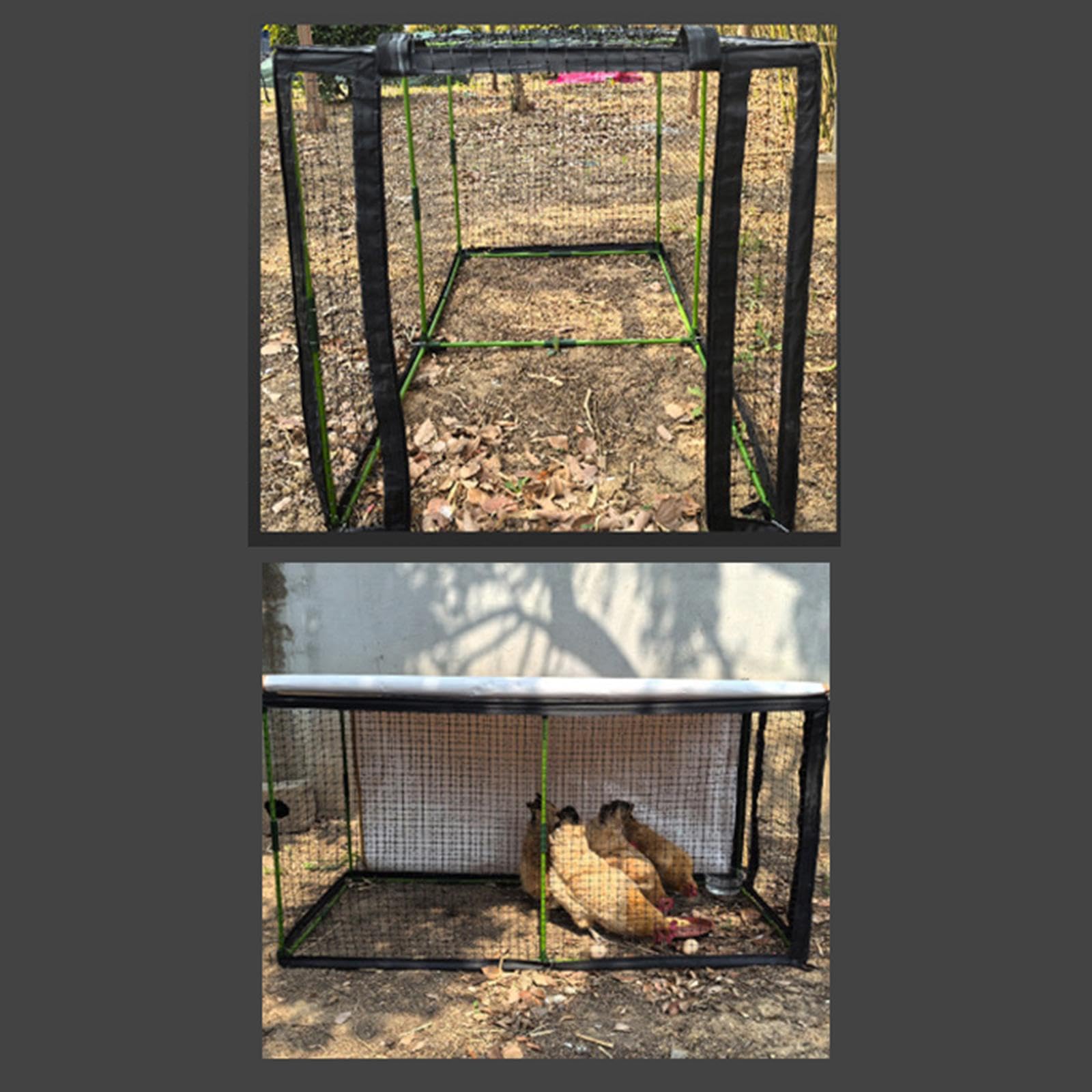 kowaku Gran Gallinero, Casa para Gallinas, Jaula Ajustable para Pollos con Estacas para El Suelo.