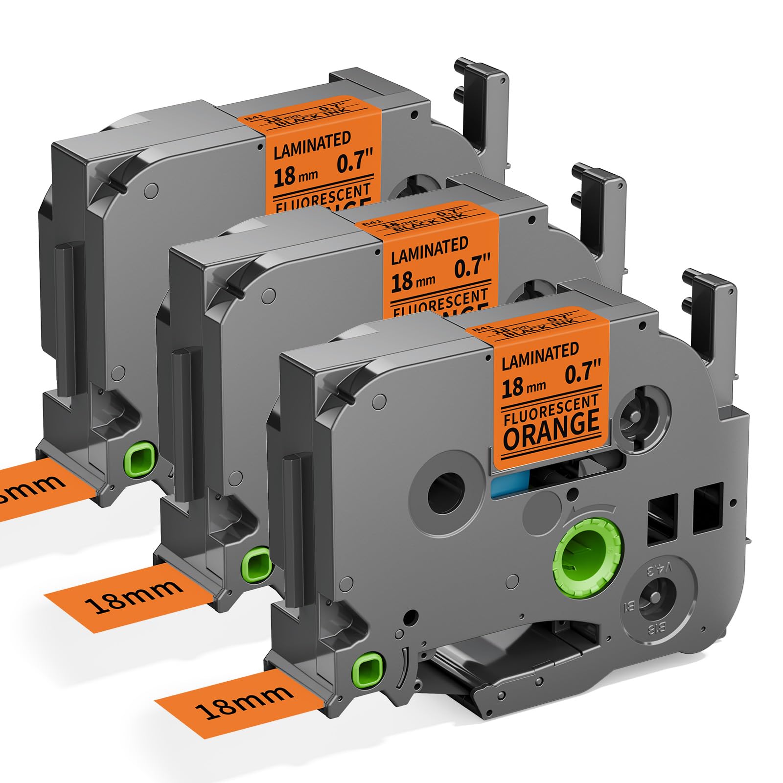 Amazon.com: 18mm Orange Label Tape Replacement for Brother TZe-B41