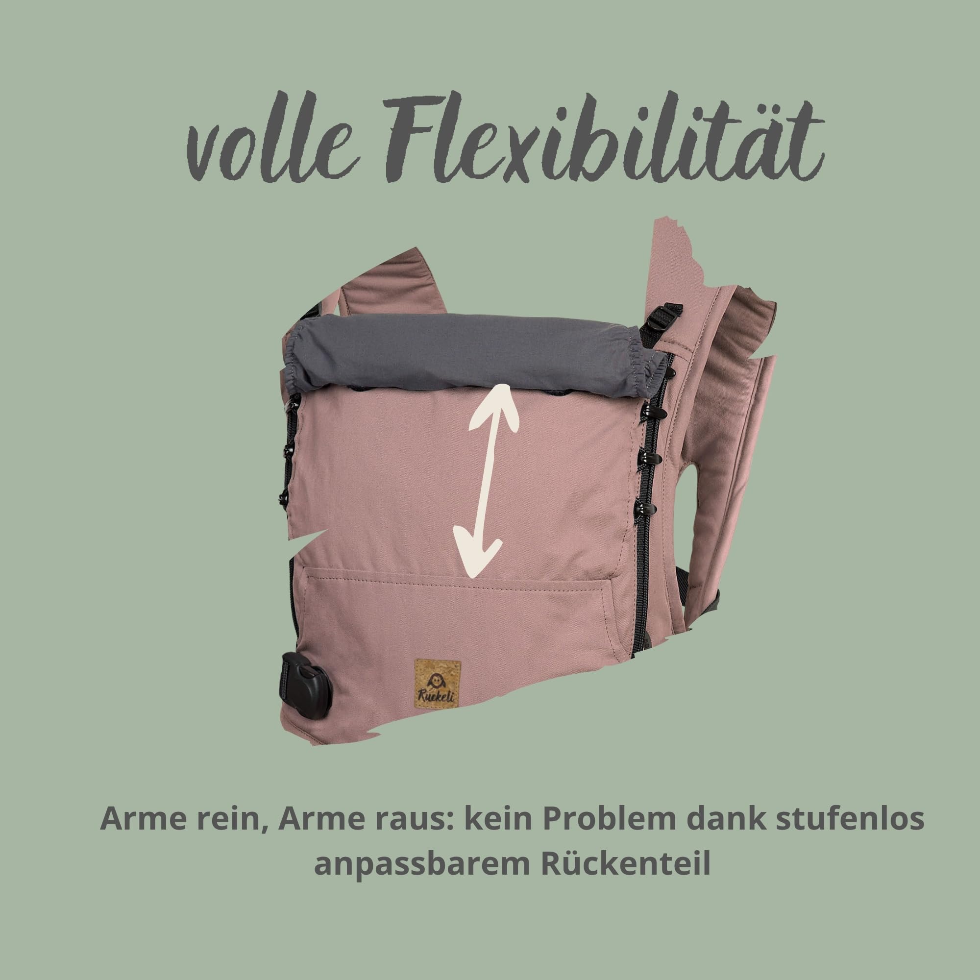 Ruckeli NEO Babytrage Sage Magnet-Schnallen Hüftsitz Ergonomisch Atmungsaktiv
