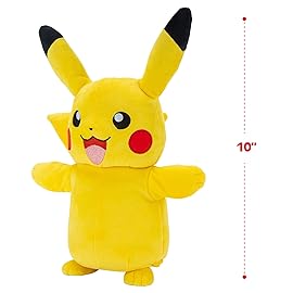 Pokmon Pikachu Electric Charge Plush - 10 Inch Interactive Plush with Lights, Voice Reactions, and Thunder FX