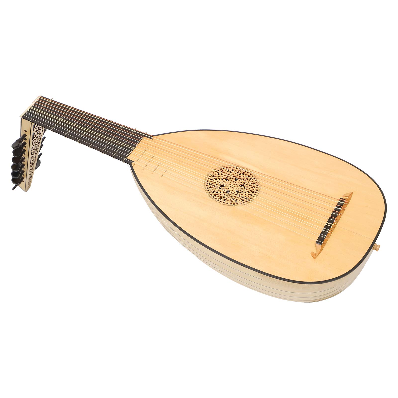 Renaissance Lute Deluxe, sinistro 8 corsi, acero