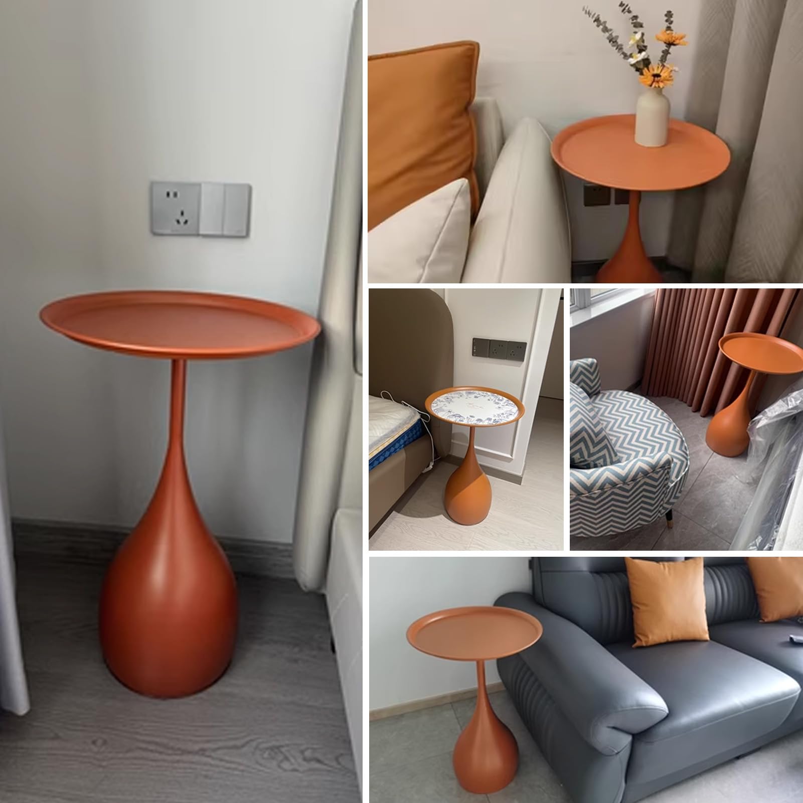 Minimalistyczny luksusowy stolik końcowy mała sofa stolik pomocniczy stolik nocny do sypialni i salonu taca na kawę ozdobny stół nowoczesny mandarynkowy akcent meble