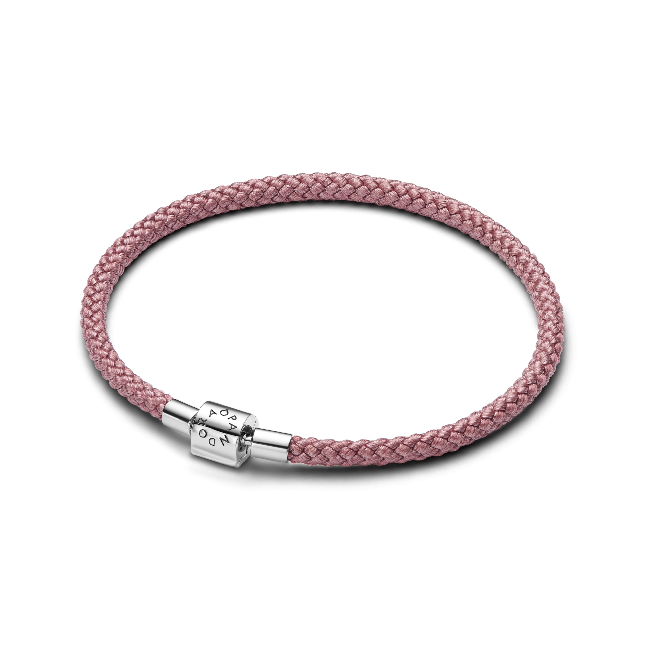 Pandora Moments 594530C01-​S1 Bracelet en Cordon Rose Scintillant avec Argent Sterling, Moments compatibles, Taille : 16 cm, 594530C01-​S1