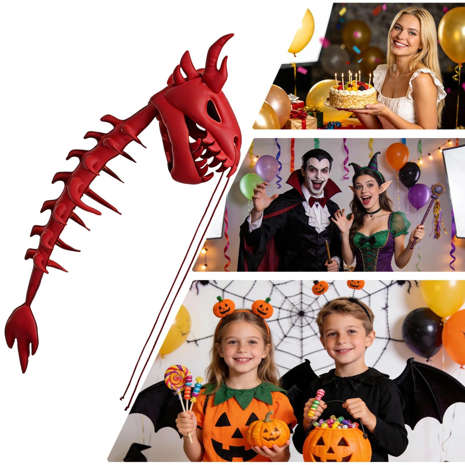 Pluszowy szkielet dinozaura - oddychający kapelusz cosplay - kostiumy smoka i cosplay dla dzieci | Dla chłopców i dziewcząt Halloween, Boże Narodzenie, taniec, scena,