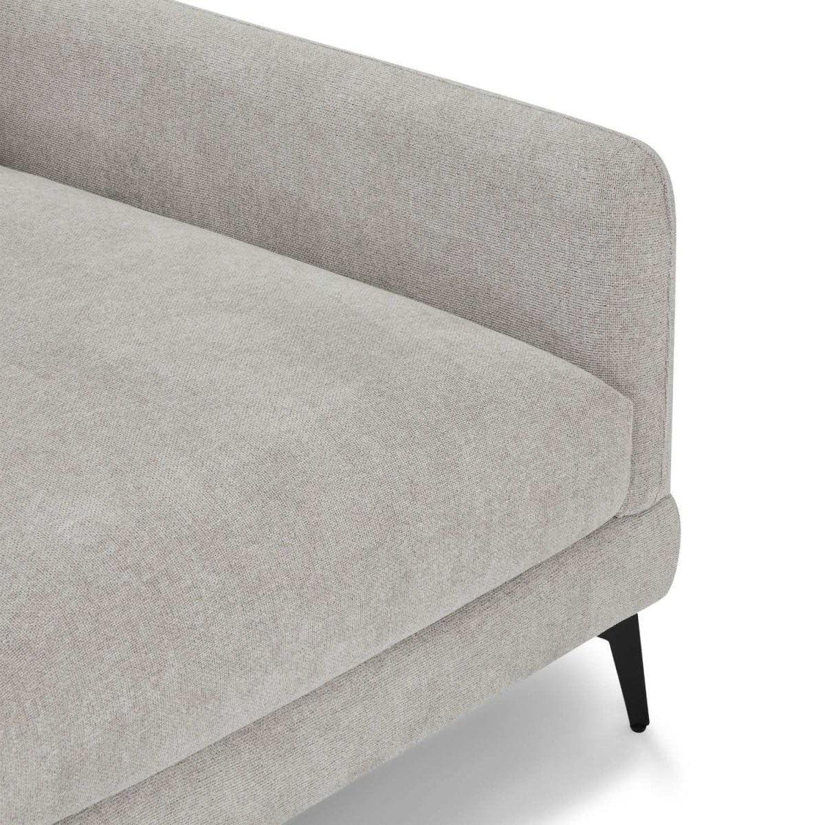Furnhouse Maggie L-Form Ecksofa | Federkern & No-Sag | 3-Sitzer Ottomane Rechts Grau – Skandinavisches Design