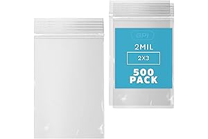 GPI Clear Plastic Reclosable ZIP Poly Bags For Diamond Painting Storage