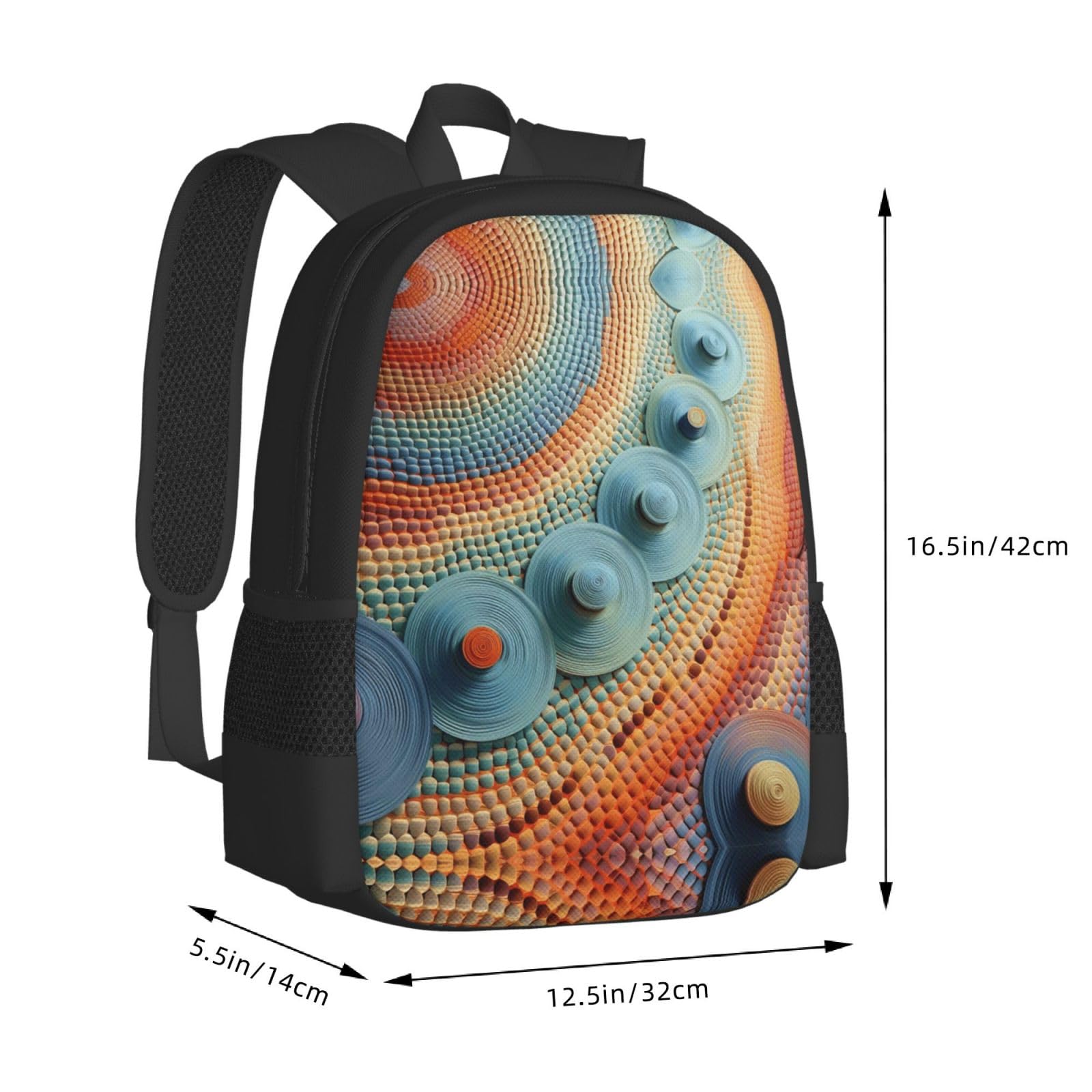 SpottedLeopardGaze plecak unisex 15,6 cala laptop czarny Oxford plecak na