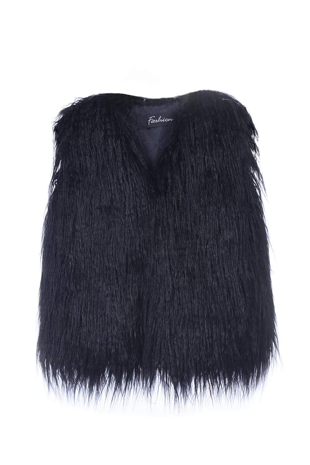 Misshowlittle Girls Faux Fur Wool Vest Coat Jacket Outerwear