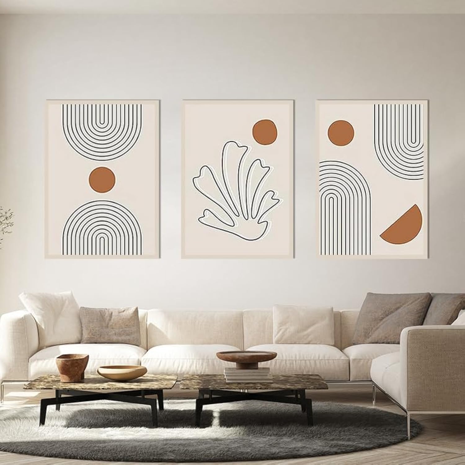 QPLGTU Geometric Abstract Poster Set, Plant Art Decoration Pictures