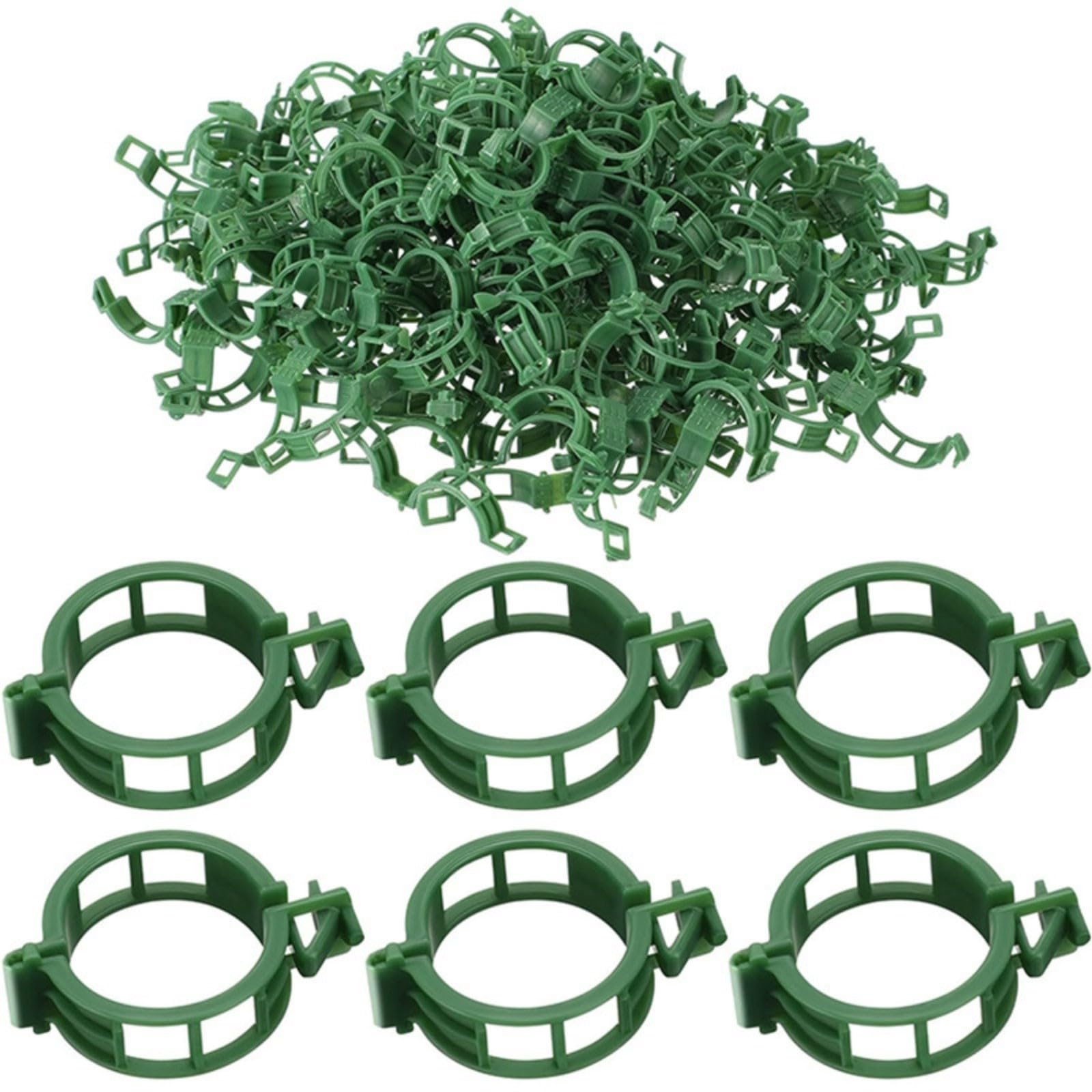 100PCS Plant Support Clips, Plant Clips for Climbing Vine Plants Vegetable Cages and Supports, Garden Trellis Reusable Garden Clip for Plants Vine to Grow Upright and Healthier (Green)