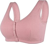 Vista 1 de Womens Bra Comfortable Sports Push Up Bras Front Snaps Seniors Wireless Beauty Back Full Coverage Easy Close Bras