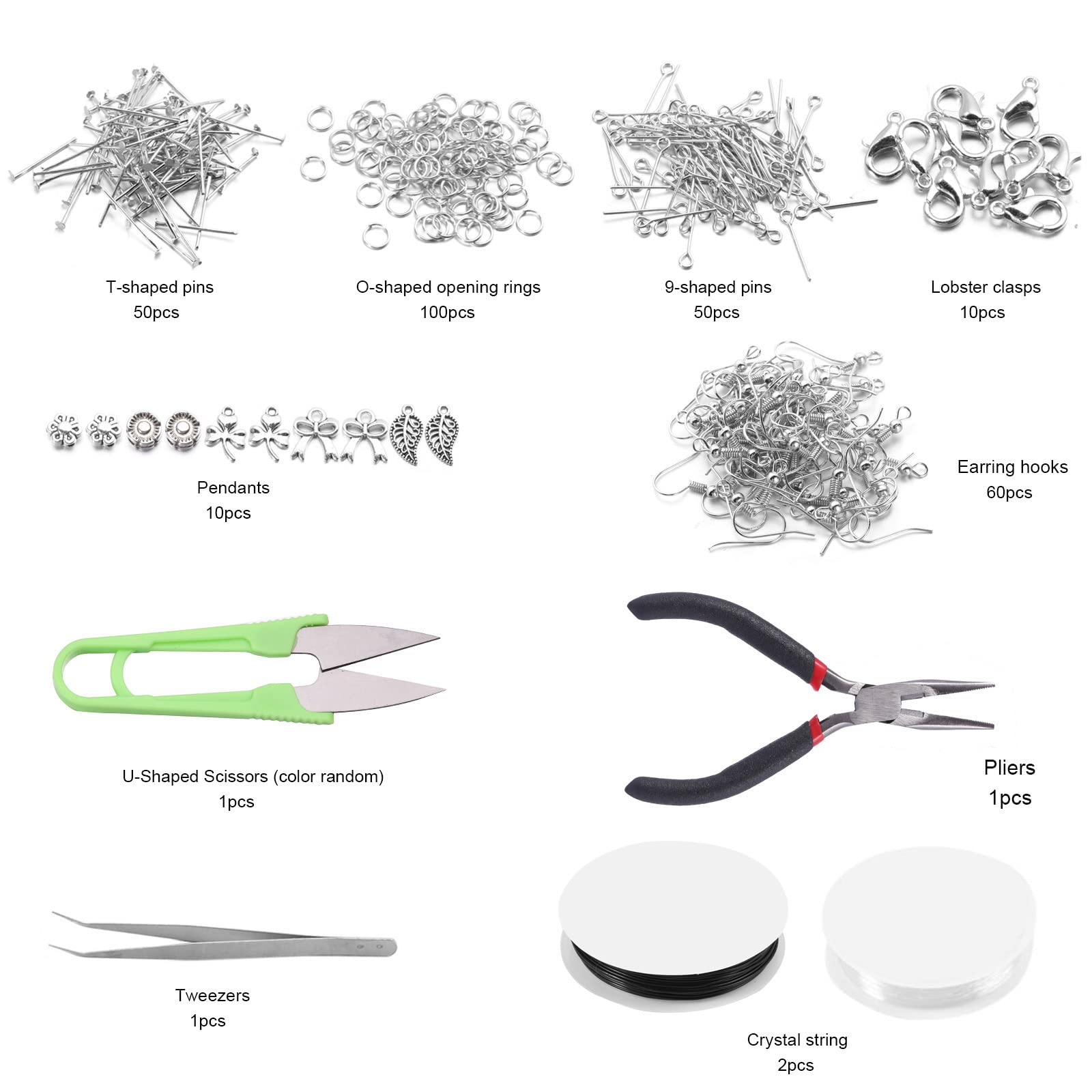 Kit Création Bijoux 900 Pièces - Perles Pierres Naturelles DIY Loisirs Créatifs Adultes