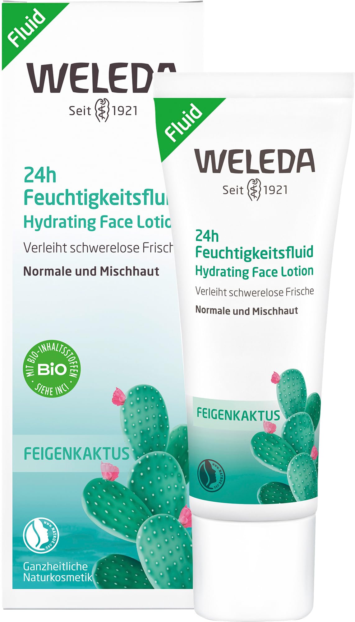 WELEDA Organic Fig Cactus 24-Hour Moisturising Fluid - Vegan Natural  Cosmetics Face Moisturiser with Aloe Vera. Instant Mattifying Face Care  Provides Long-Lasting Moisture (1 x 30 ml) : Amazon.de: Beauty
