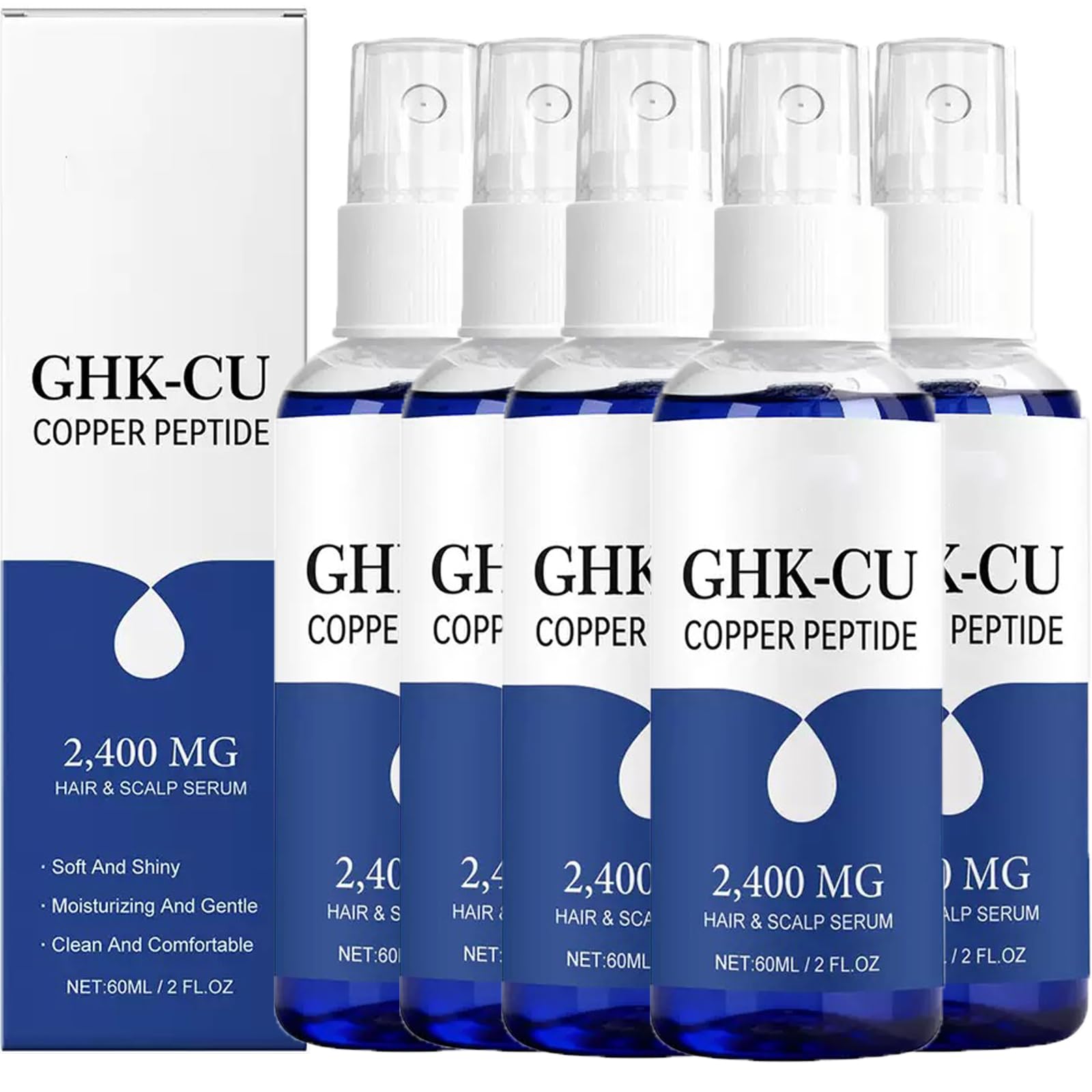 ghk cu capelli Ghk-Cu Siero di peptide di rame, Ghk-Cu peptide di rame, per donne e  uomini, cura dei capelli per morbidezza e lucentezza, ripara i capelli  secchi, danneggiati, rinforza e compatta. (5 pezzi) :