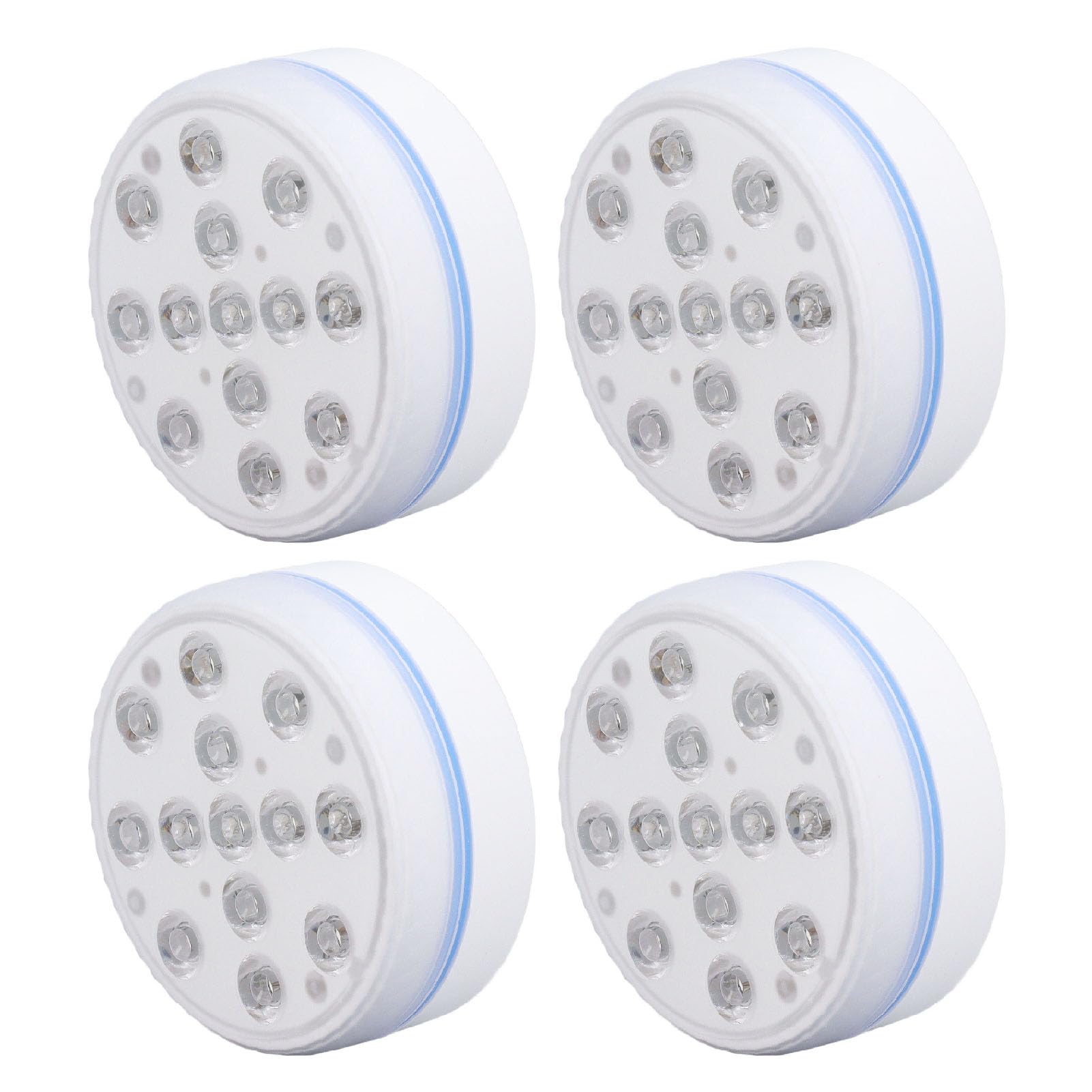 Luci per Piscina a LED da 4 Pezzi, Luci Subacquee Impermeabili con Telecomando, Luci a LED a Ventosa Sommergibile IP68