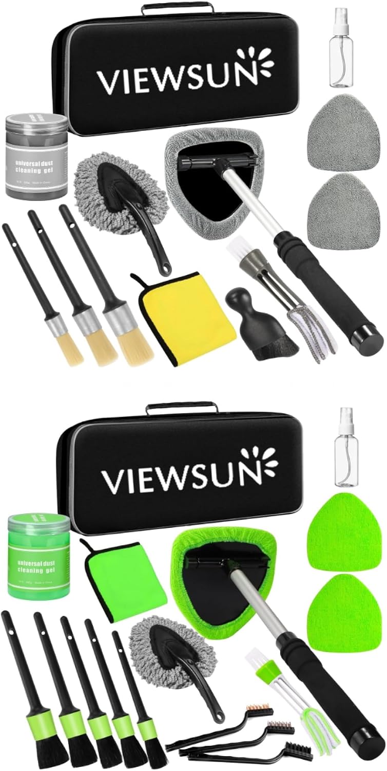 Windshield Cleaner Tool 30 Pcs Car Interior Cleaning Kit, Car Detailing Kit Interior Cleaner, Car Detailing Brushes, Car Cleaning Gel, Inside Cleaning Supplies Accessories for Women Men