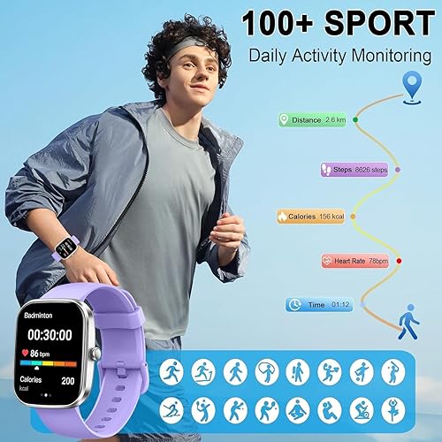 Miniatura 5 de Smart Watch(AnswerMake Call), 1.91" Smartwatch for Men Women, New Fitness Watch with 110+ Sport Modes, Fitness Activity Tracke with PedometerSleep