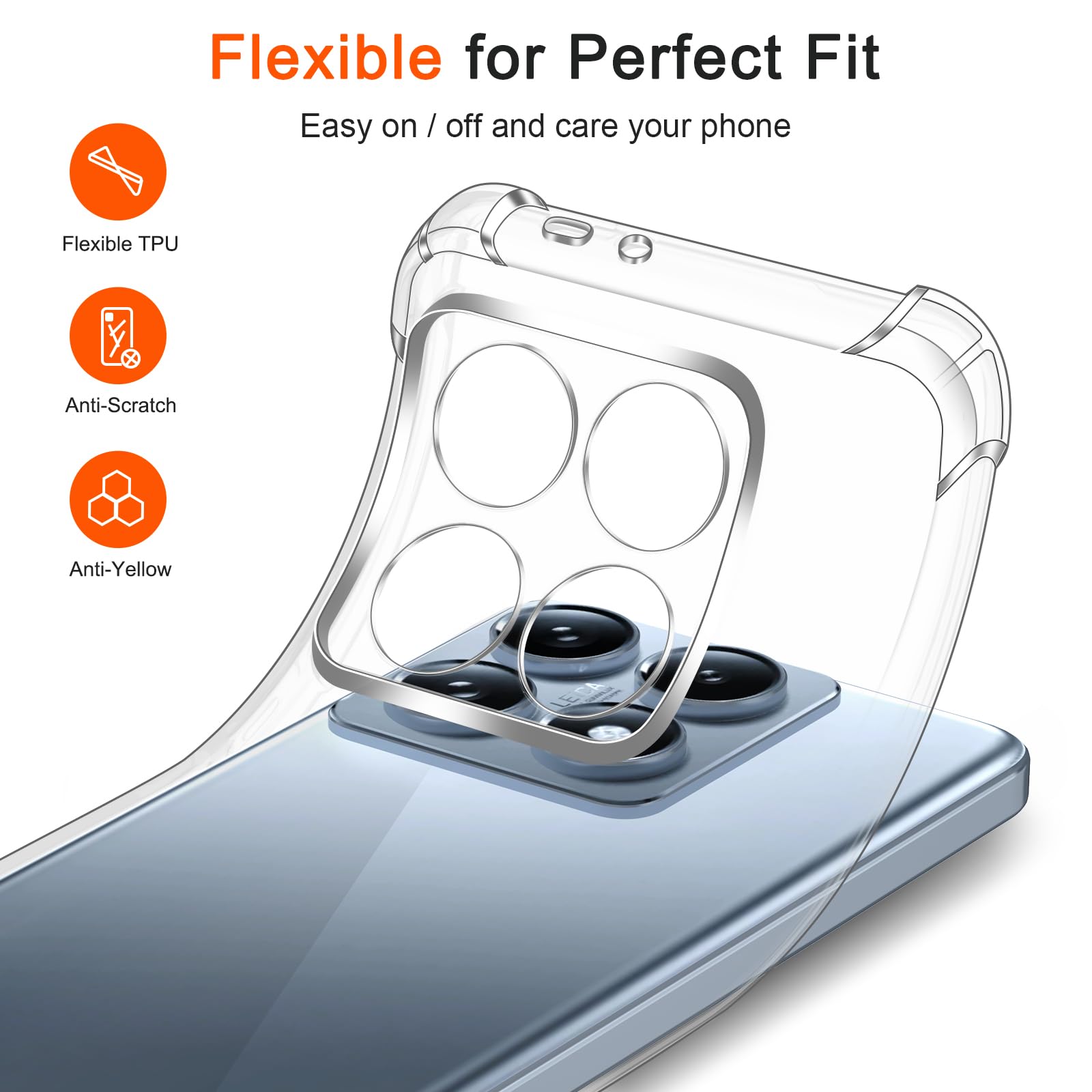 Cover Antiurto Trasparente Xiaomi 14t Pro Custodia 4 In 1 IVoler Per