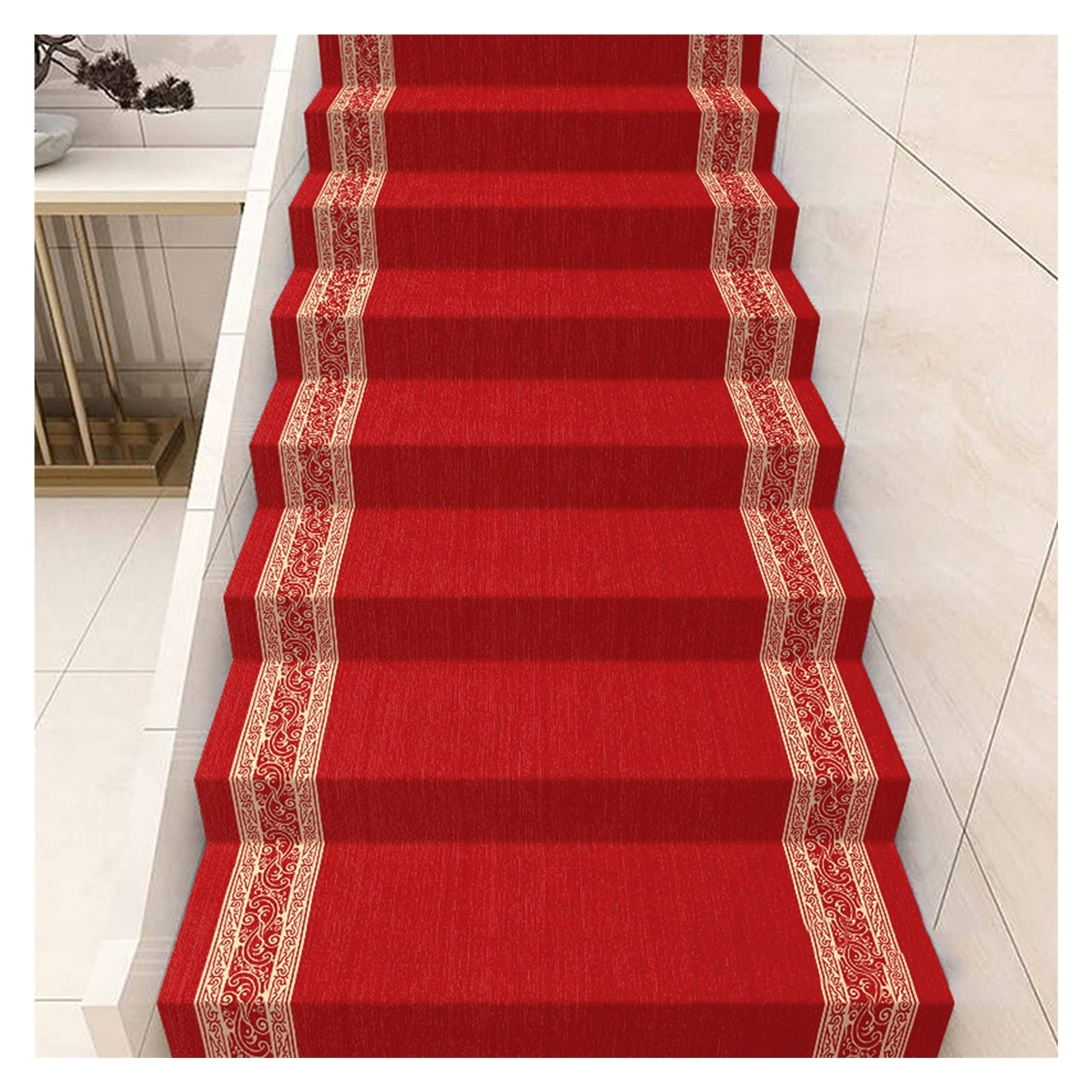 WIGING Full Roll Of Stair Carpet, Self-adhesive Non Slip Stair Treads Carpet, Home Staircase Decoration Microfiber Step Floor Mat, Easy To Install (Color : C, Size : (WxL) 1.3x1m)