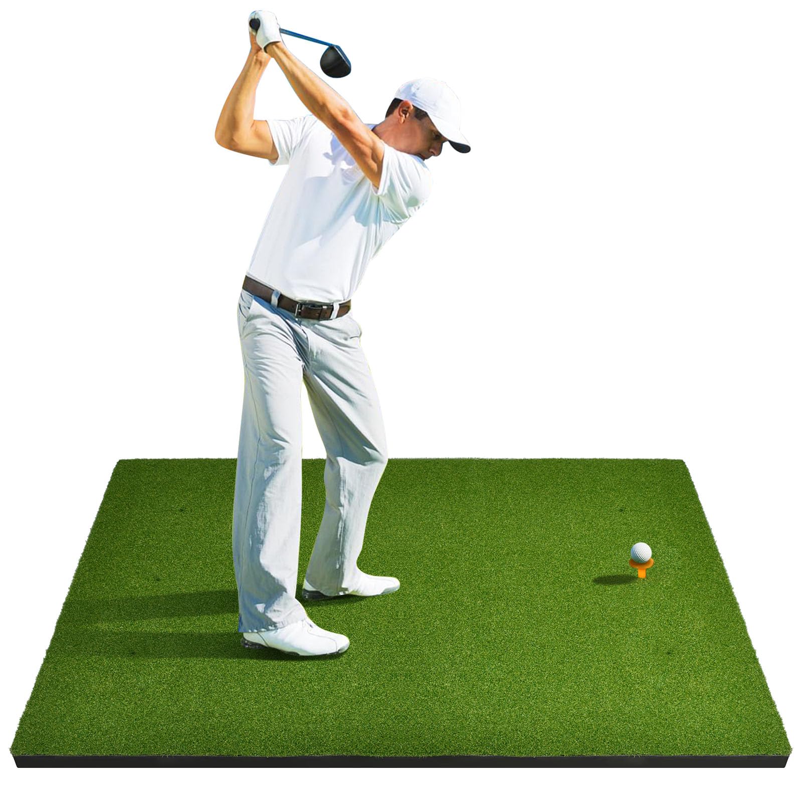 Golf Hitting Mat, Golf Mat Thickened 5x4ft, Non-Slip Golf Practice Mats, Home Golf Turf Practice Mats for Indoor Outdoor, 1.22'' Thickened Golf Turf Mats