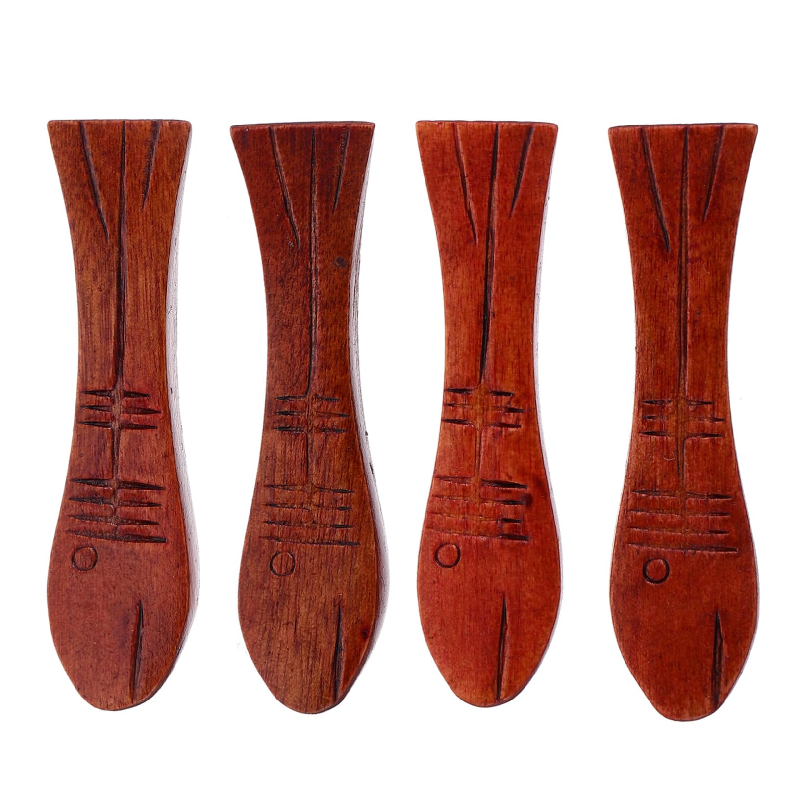 PRETYZOOM 4pcs Chopstick Rest Dinner Spoon Holder Chopstick Stand Tableware Rack Dinner Spoon Stand Fork Rest Chopstick Holder Chopstick Support Wood Banquet Silverware Small Fish