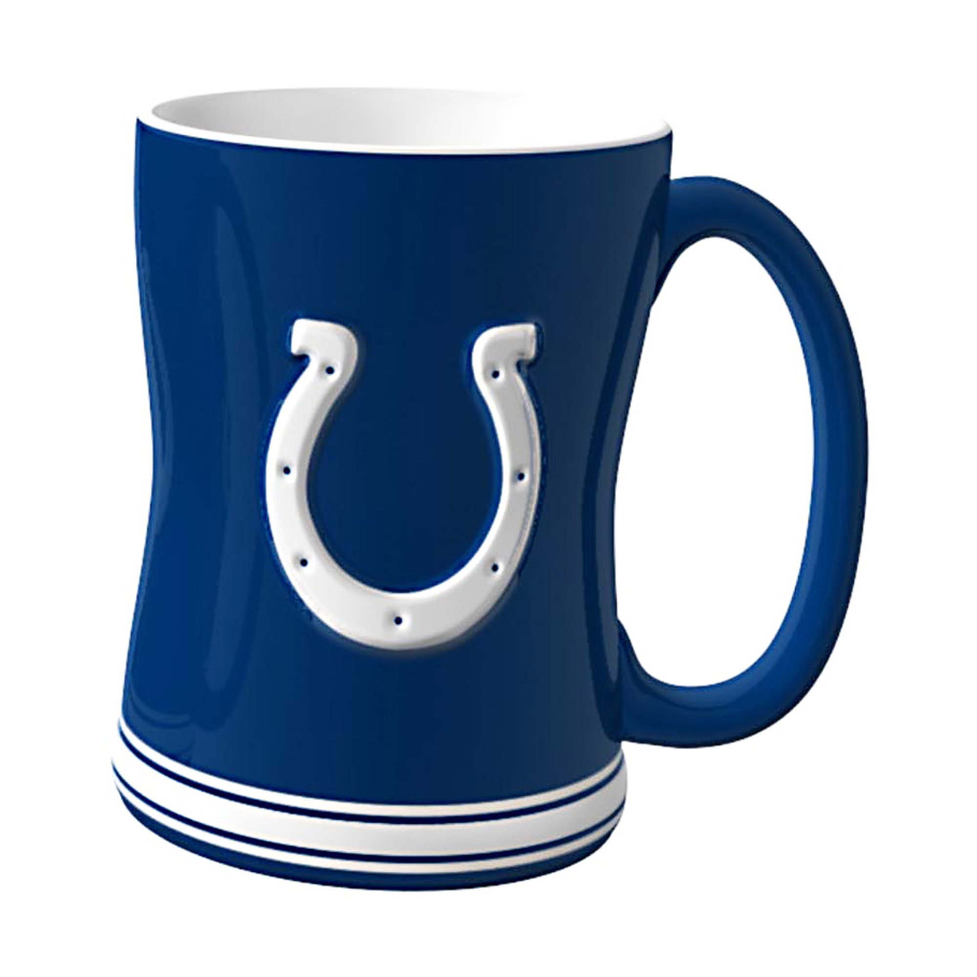 Boelter Brands NFL Indianapolis Colts Sculpted Relief Mug, 14-Ounce, Royal Blue