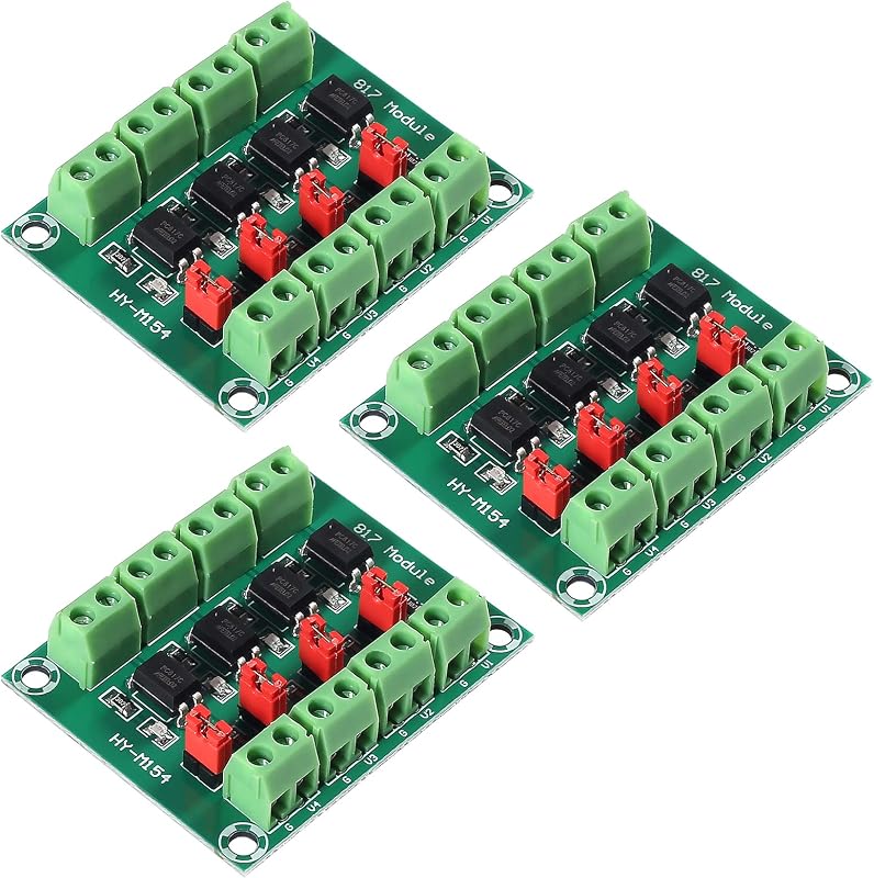 3 uds PC817 4 canales optoacoplador placa de aislamiento convertidor de voltaje 3,6-30V controlador módulo aislado fotoeléctrico
