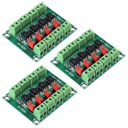 3PCS PC817 4 Channel Optocoupler Isolation Board Voltage Converter 3.6-30V Driver Photoelectric Isolated Module