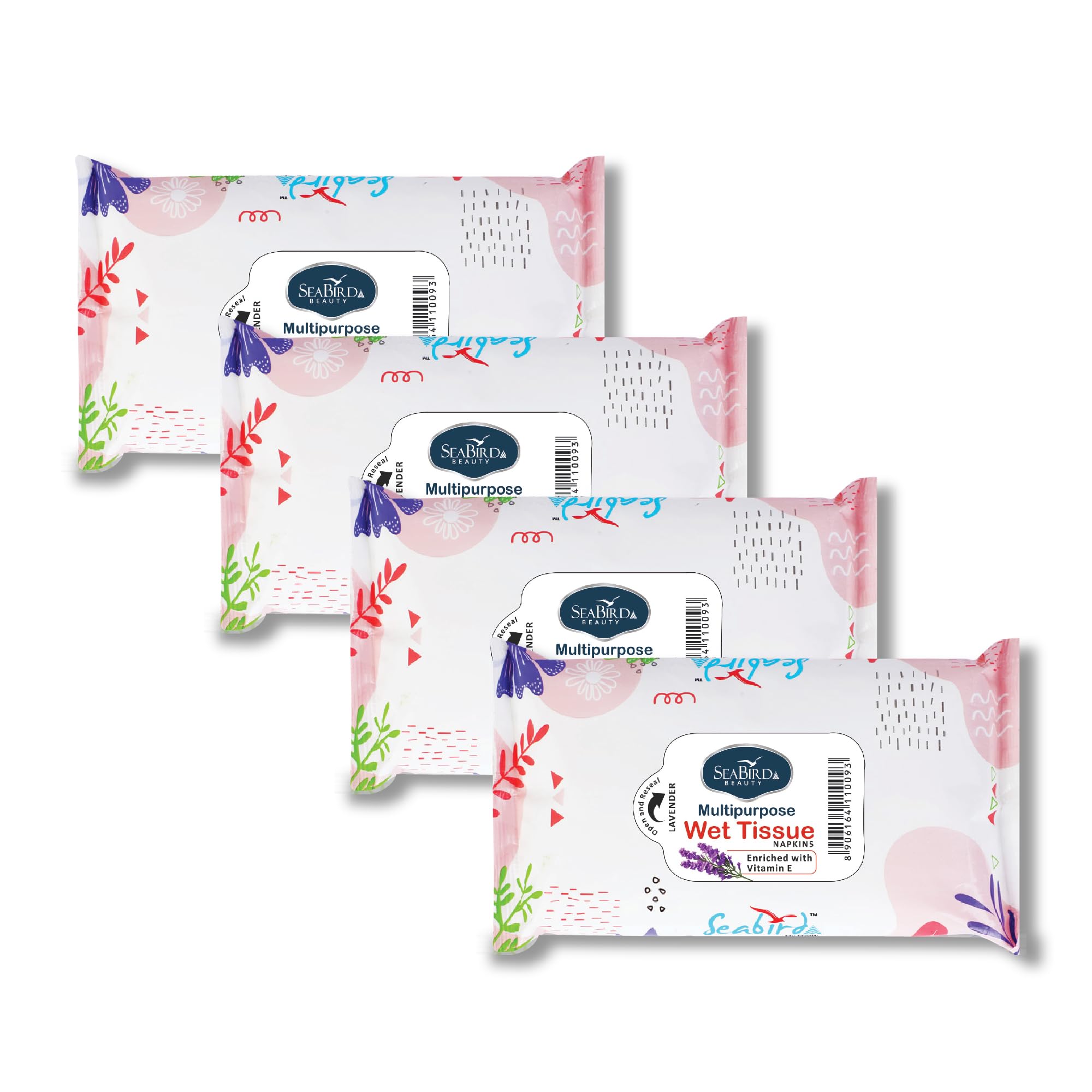Seabird Refreshing Makeup Remover Face Cleansing Wipes For Womens | Soothing Wipes Mild Fragrance For Daily Active Life (4 Refreshing Tissue Lavender)-picture-13