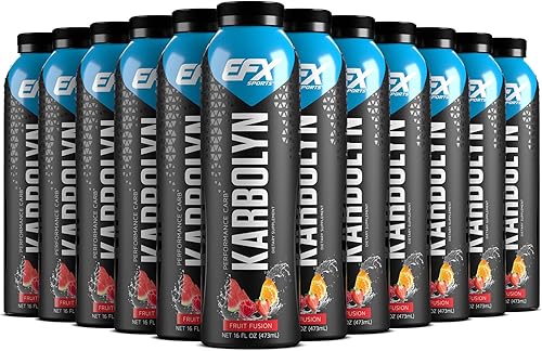 EFX Sports Karbolyn Fuel Drink Bebida de carbohidratos pre, intra y después del entrenamiento, carga de carbohidratos, energía sostenida, sin