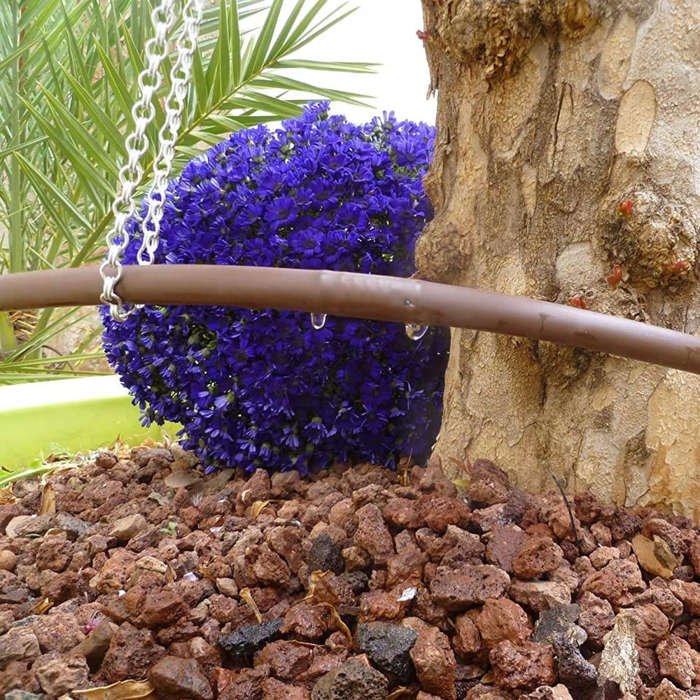 Suinga Tuberia de Riego por Goteo 16 mm | Manguera riego por goteo cada 33 cm, tubo goteo de 100 metros | Kit riego por goteo marrón para Jardines, Terrazas, Huertos y Macetas