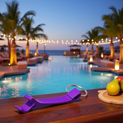 DPWOUM Abrebotellas púrpura llavero de aluminio abrelatas de cerveza Mini llavero de aluminio abrebotellas abrebotellas mini llavero abrebotellas