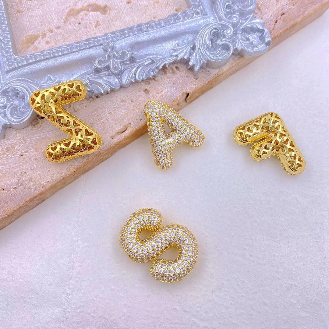 List Naszyjnik Balon Początkowe naszyjniki dla kobiet Dainty Alphabet Wiselant 14K złota Puchatą Nazwa Personalizowana biżuteria
