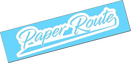 PAPER ROUTE Vinyl Decal Sticker Windshield Window Money Hated Turbo Boost Car Truck Diesel (10" x 3", LIME GREEN)