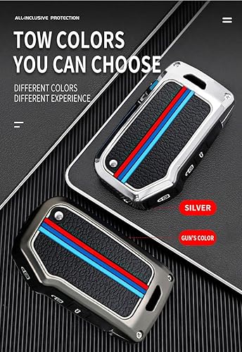 Miniatura 5 de ontto Funda para llavero Kia Flip plegable con control remoto de metal para llave de coche, Negro -