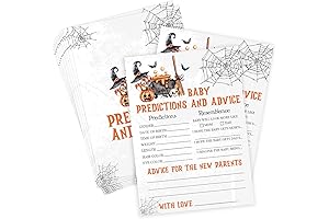 WY12 Halloween Baby Shower Prediction and Advice Cards