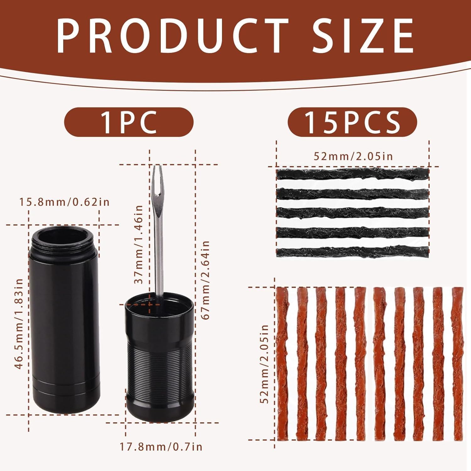Tubeless MTB zestaw naprawczy do opon rowerowych, w zestawie 1 naprawa opon, widelec i 15 pasków klejących bezdętkowych, zestaw do naprawy opon wyścigowych, bezdętkowych, zestaw do naprawy opon w