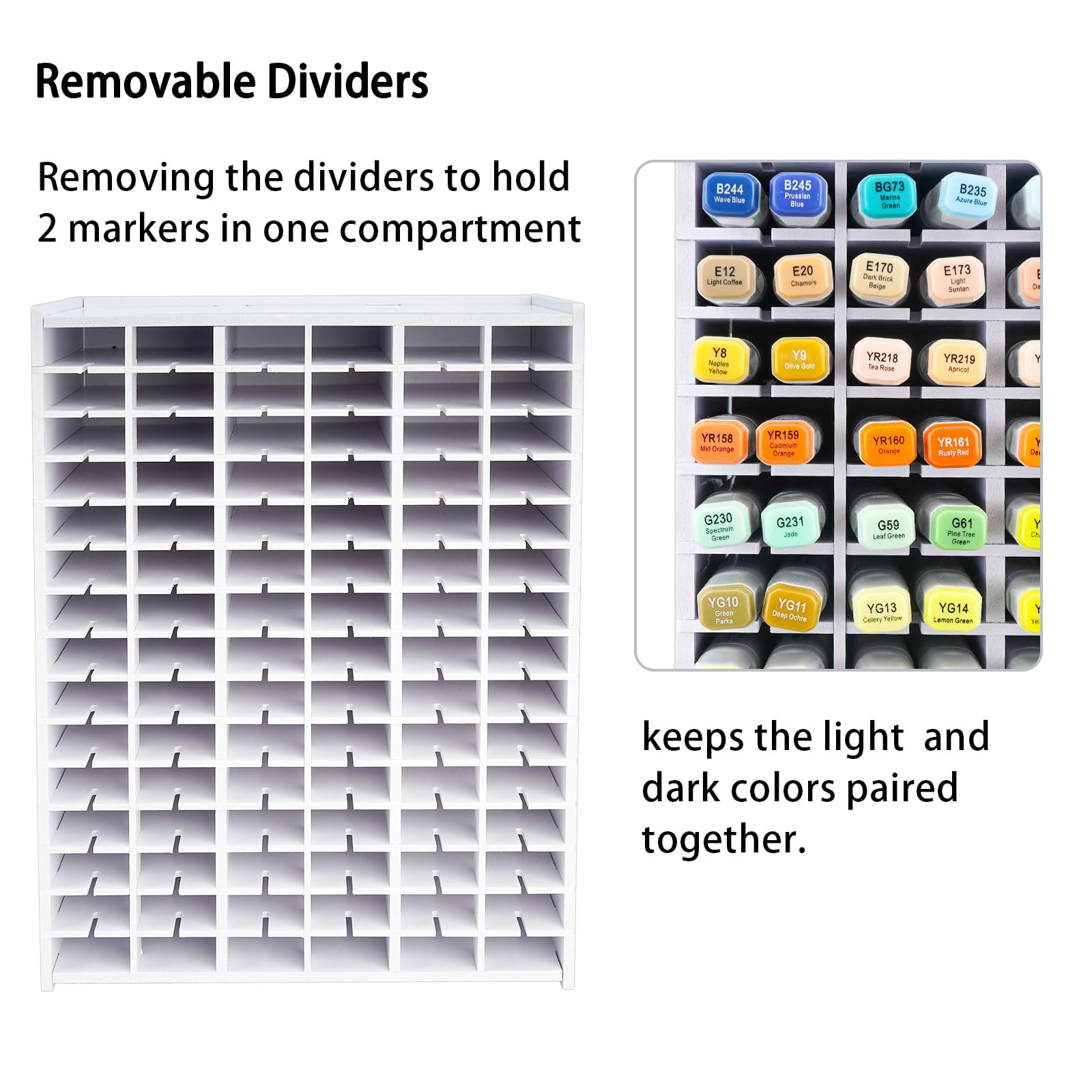 Snapklik.com : Marker Pen Organizer Holder For 180 Markers, Craft Art ...