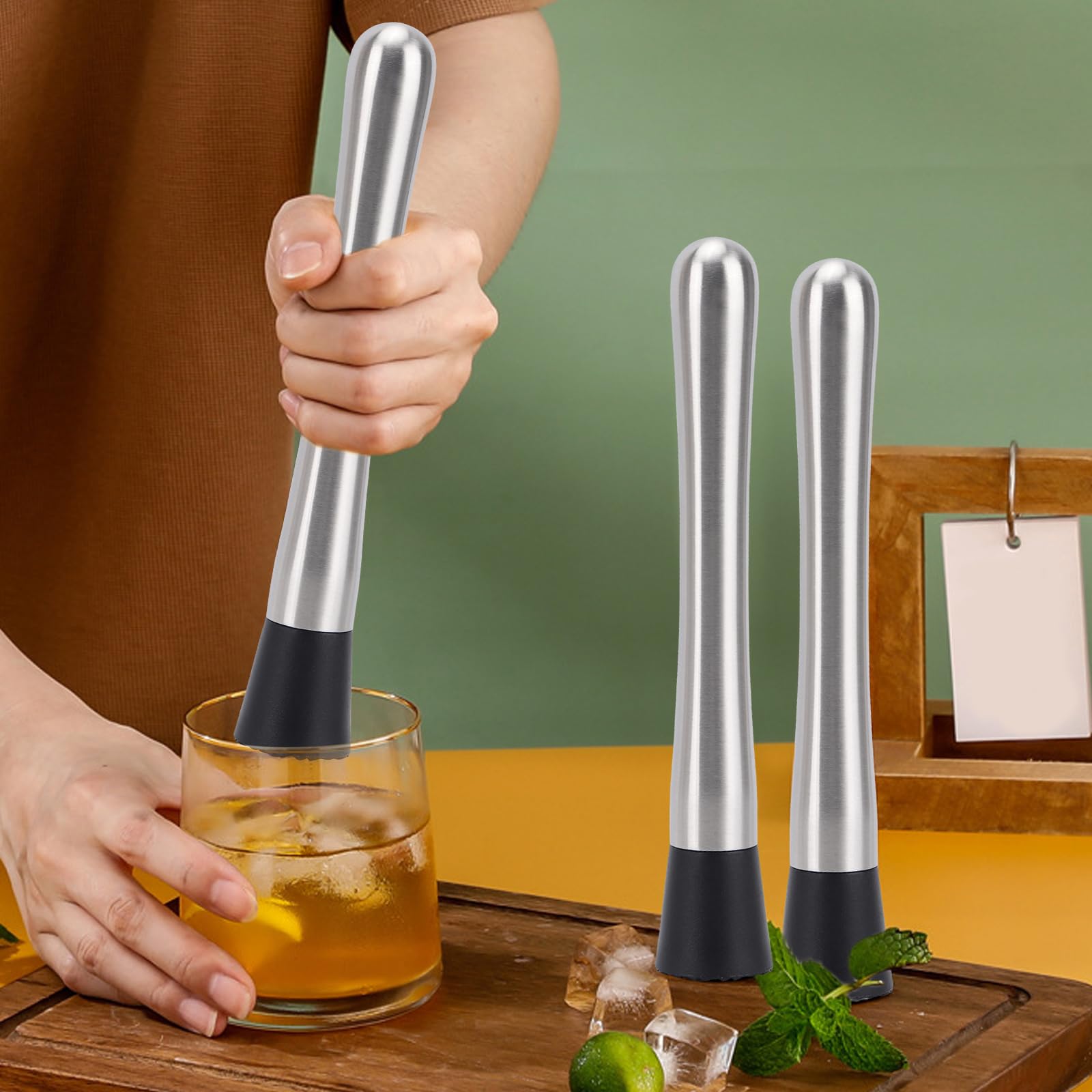 Stainless Steel Muddlers - 4 Pack for Cocktails -4 Stainless Steel Muddlers - 4 Pack for Cocktails -4