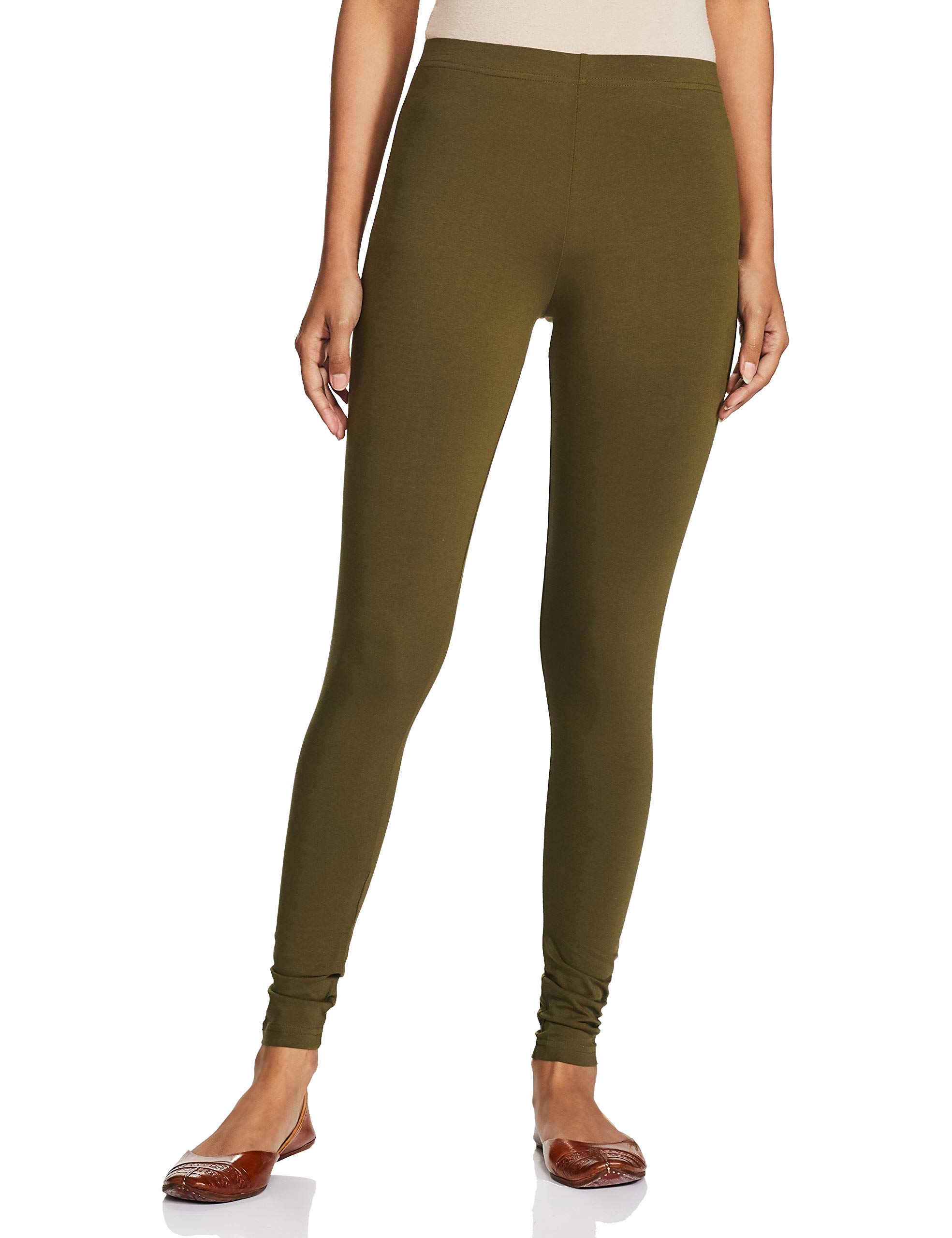 go colors Women's Cotton Leggings (LL-OLVE GRN55-S_Olive Green_Small)-picture-13