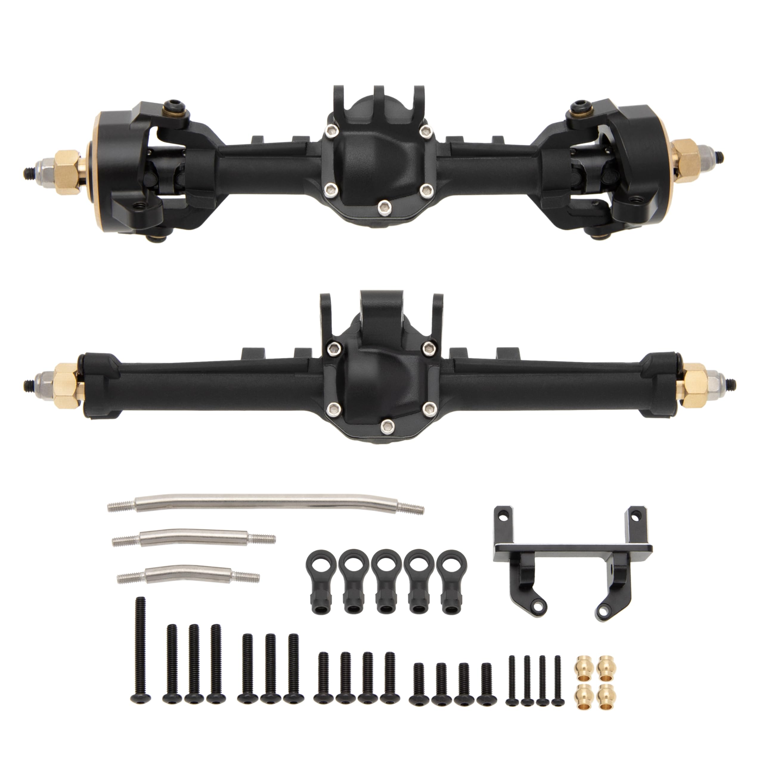 MEUS RACING Nylon TRX4M Axles with Isokinetic 3-Section CVD for Traxxas TRX4M Bronco/Defender/High Trail K10/ F150 1/18 RC Crawler Upgrade, +5mm Widened and 52° Max. Steering Angle
