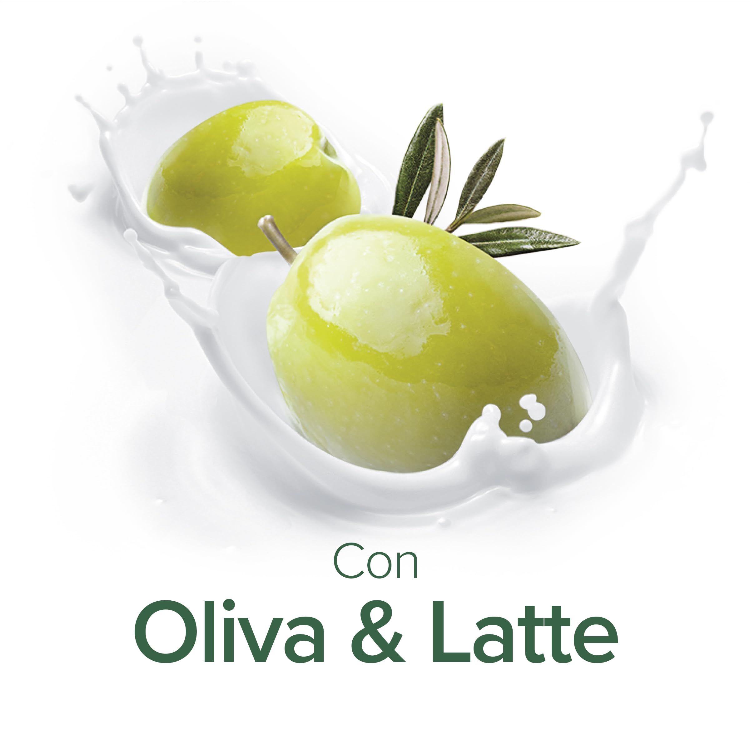 Palmolive Bagnoschiuma Naturals Oliva Verde e Latte Idratante 6x500 ml I Idrata tutti i tipi di pelle I Lascia la Pelle Morbida I Gel doccia dermatologicamente testato | Formula Delicata