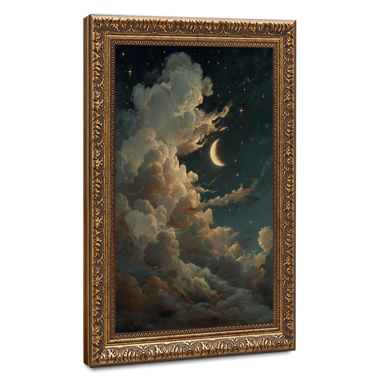 Bareronor Moon Cloudscape Canvas Poster for Office Decor Gift