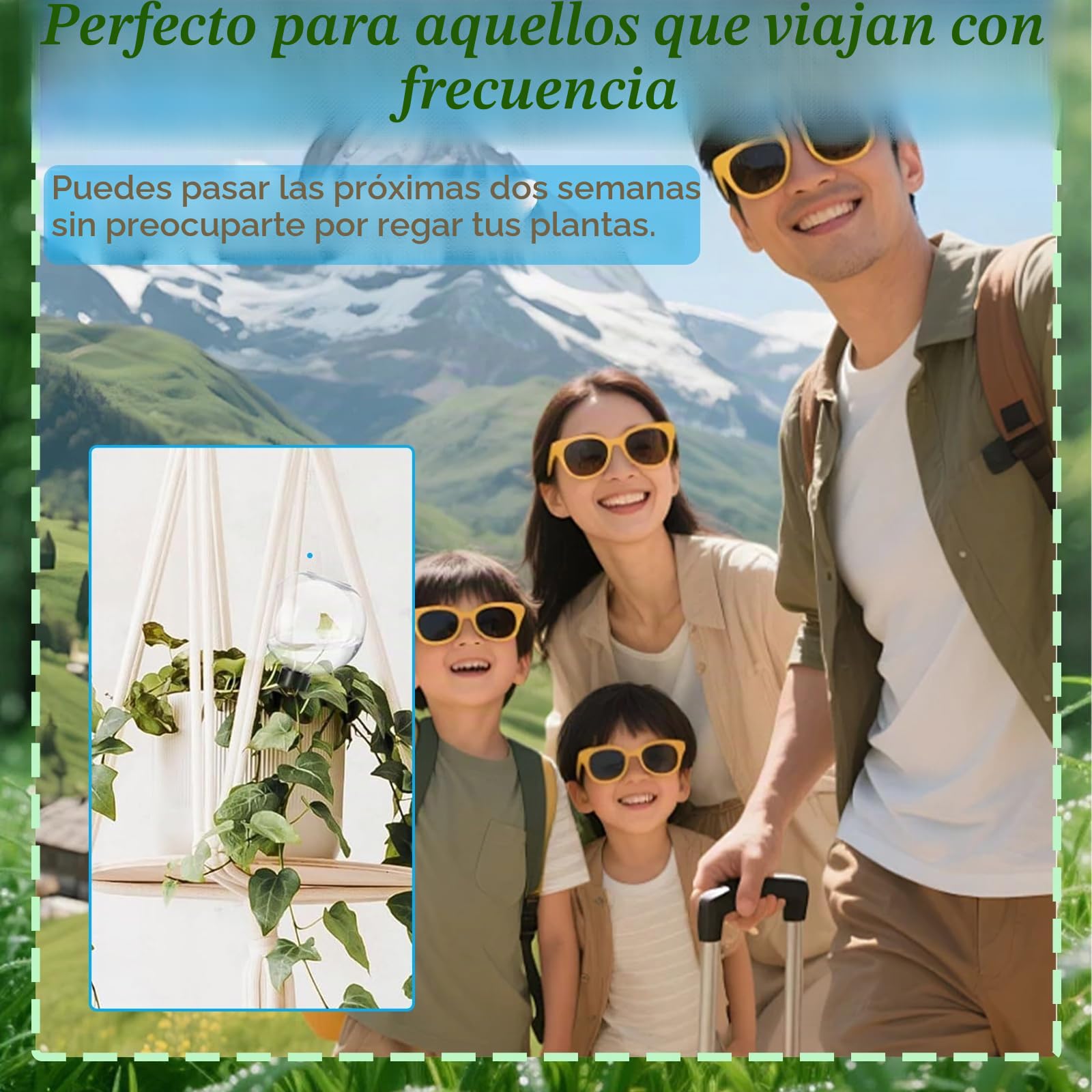 4 Pack Bolas de Riego para Plantas Transparente, Globos de Riego de Plantas, Autorriego Globos Bolas De Riego, Bola De Goteros De Riego Para Macetas Exterior Interior, 500ml