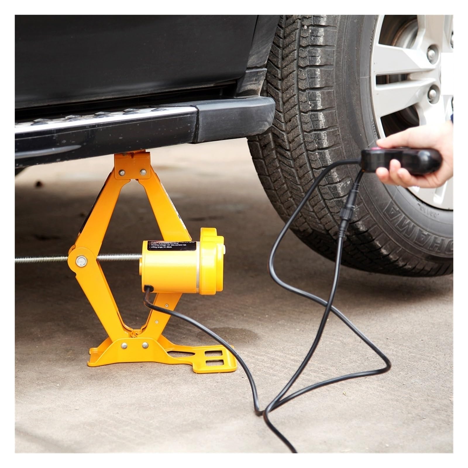 Podnośnik samochodowy 12 V, wielofunkcyjny, elektryczny, hydrauliczny, do naprawy opon, mocny i stabilny, łatwy w użyciu, podnośnik samochodowy, narzę,